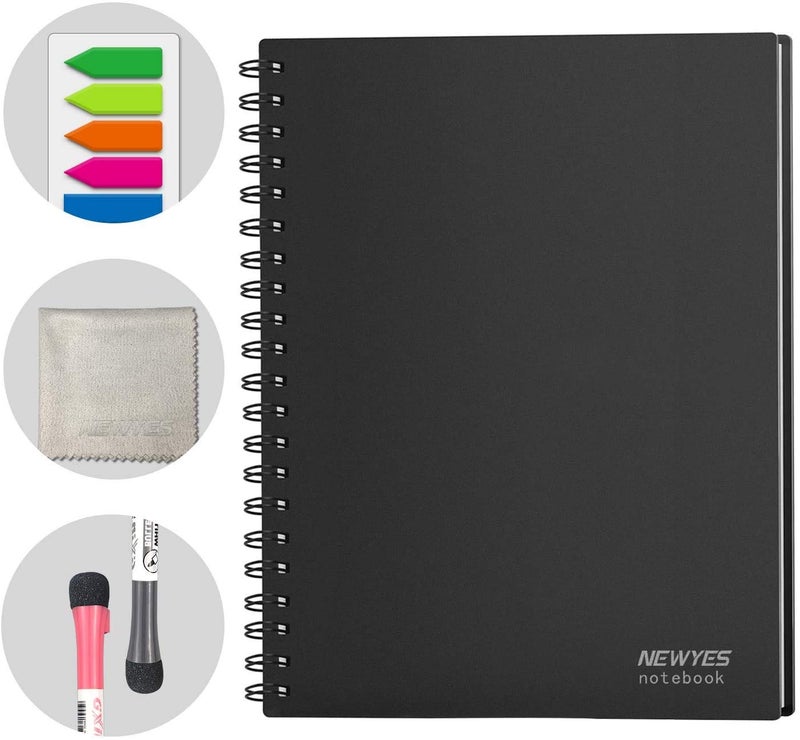 NEWYES Whiteboard Notebook Erasable Meeting Notebook Dry Erase White Board for Meeting  Business  Office  Home (A4) - Image 1